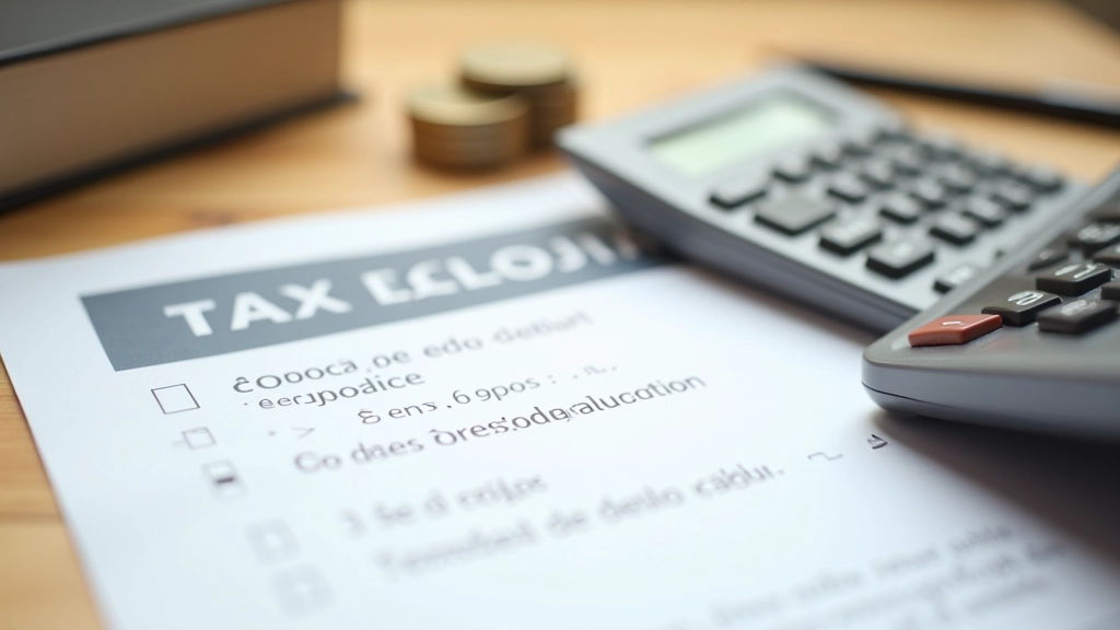 Documento de cálculo de impuestos con calculadora y monedas españolas sobre mesa de trabajo
